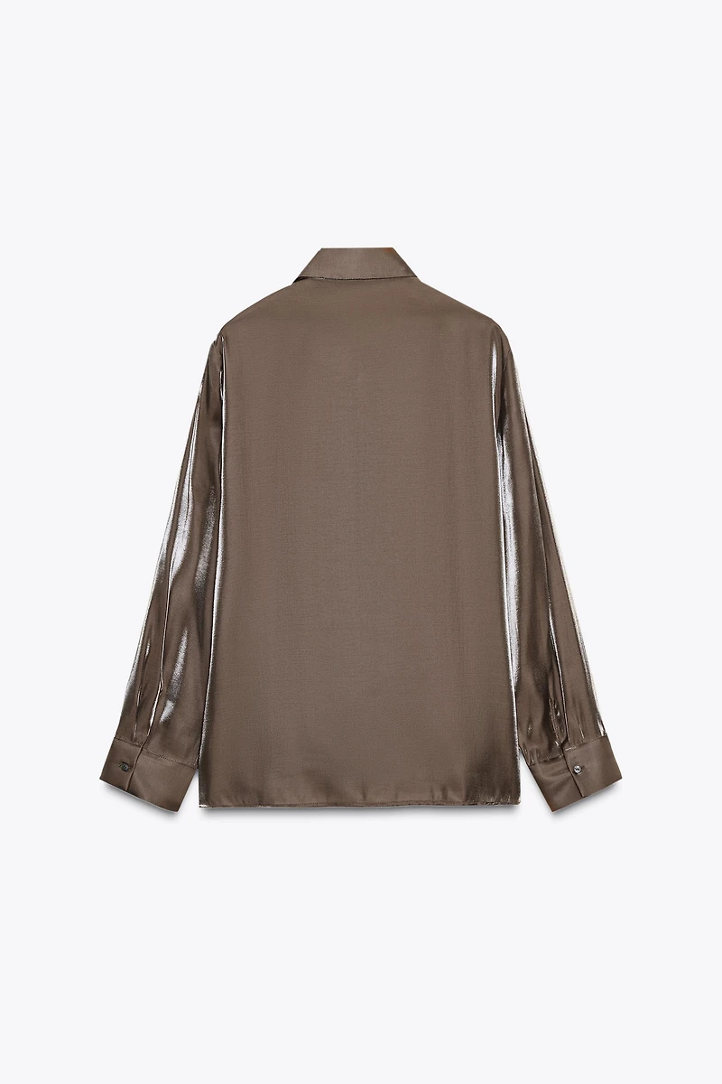 IRIDESCENT FLOWY SHIRT