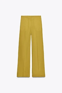 STRAIGHT LEG LINEN PANTS