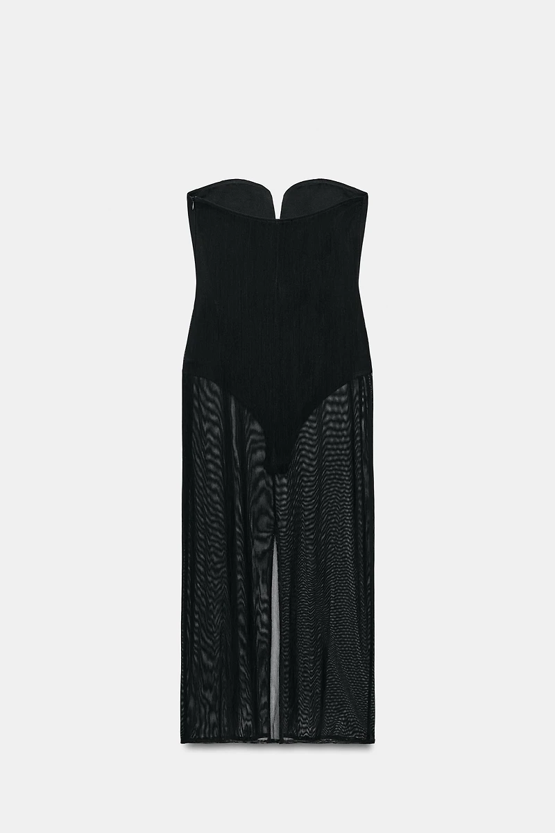 TULLE BODYSUIT DRESS