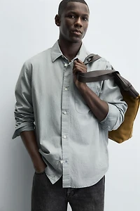 WASHED TWILL TEXTURED SHIRT