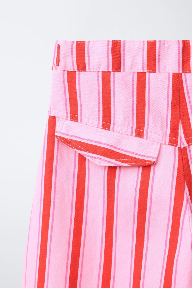 PANTALON BARREL À RAYURES