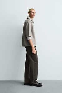 SURCHEMISE RELAXED FIT MATIÈRE SYNTHÉTIQUE