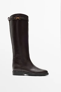 Botte cavalière en cuir