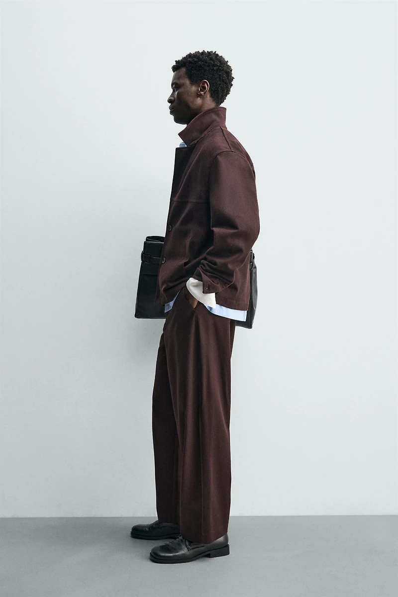 TEXTURED TWILL OVERSHIRT