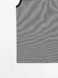 Cotton top with striped detail
