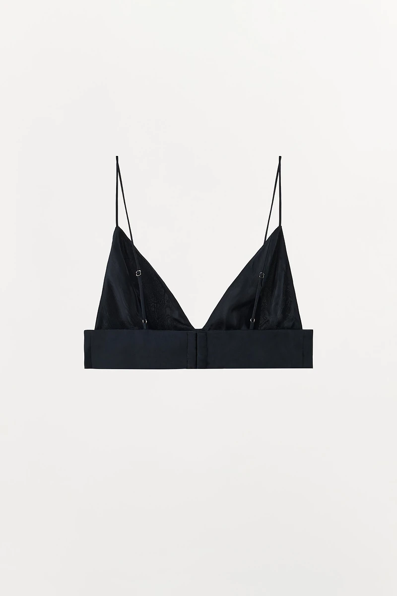 SATIN TRIANGLE BRALETTE