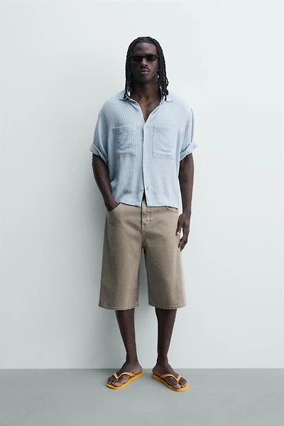 CHEMISE RELAXED FIT TEXTURÉE