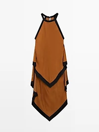 Midi dress with contrast layers