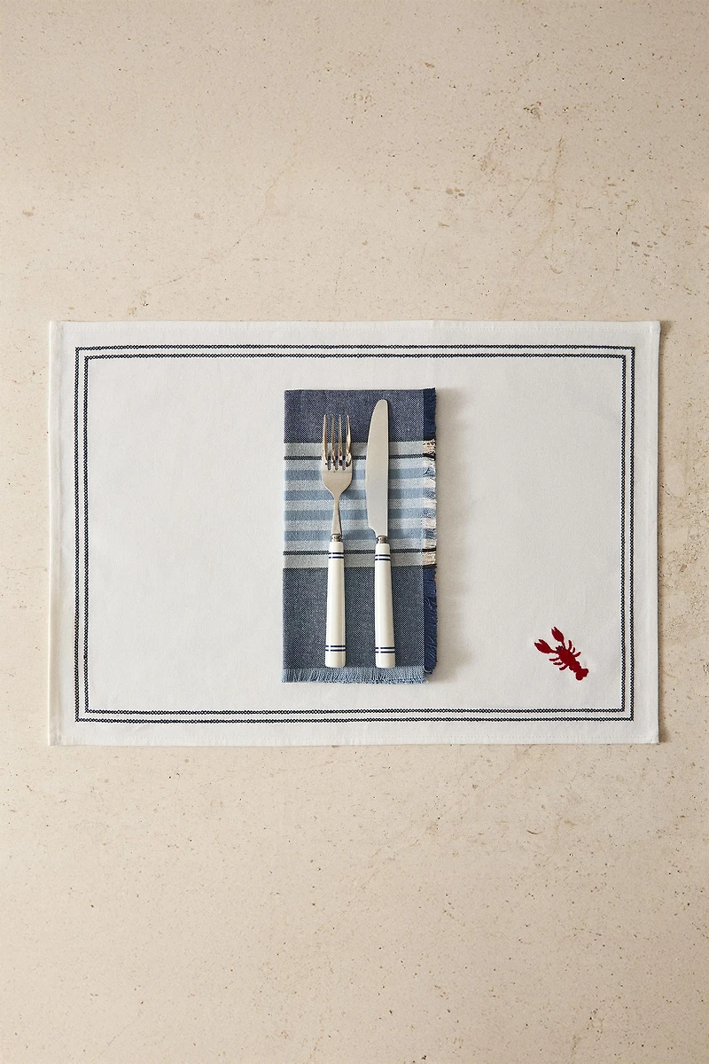 EMBROIDERED LOBSTER PLACEMAT
