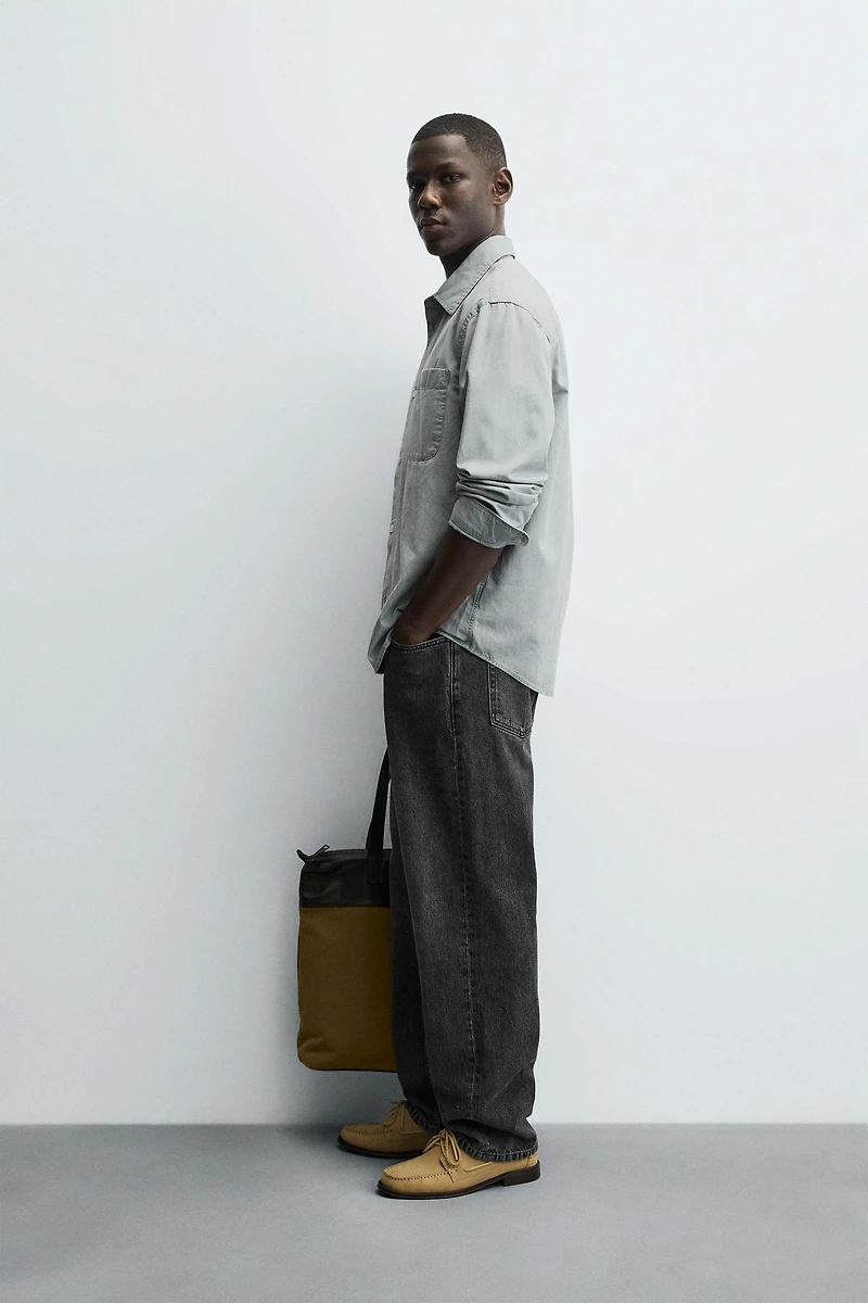 WASHED TWILL TEXTURED SHIRT