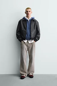 BLOUSON BOMBER MATIÈRE SYNTHÉTIQUE