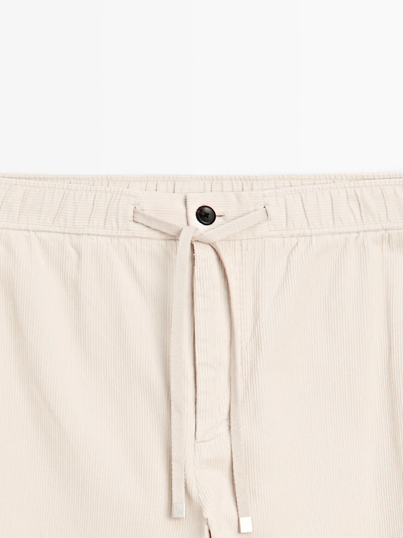 Pantalon de jogging en velours côtelé