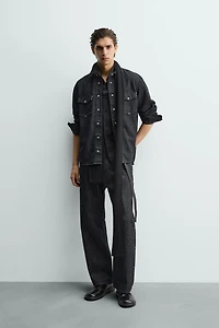 STUDDED STRAIGHT FIT JEANS