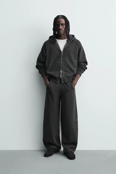 WASHED BALLOON FIT JOGGER PANTS