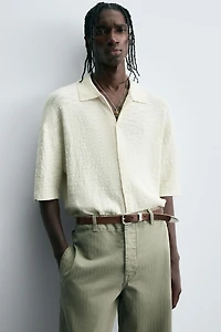 VINTAGE EFFECT LEATHER BELT