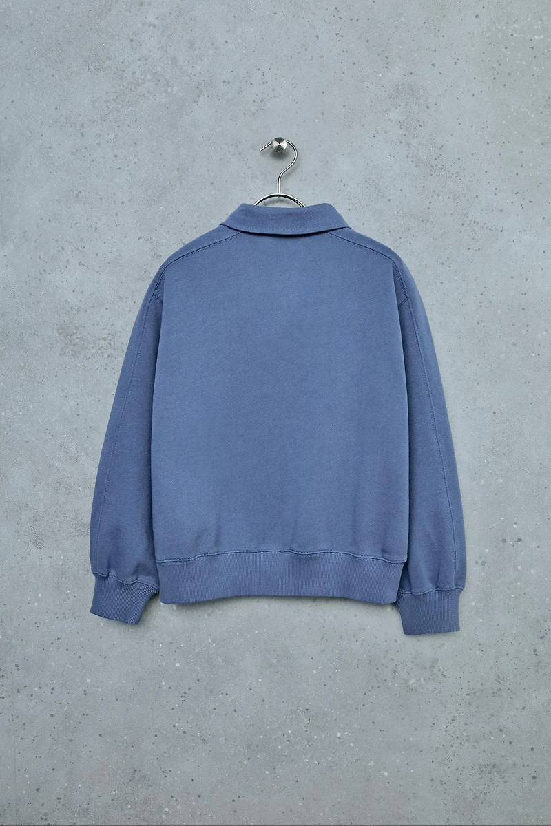 STORIESZ - PLUSH ZIP POLO SWEATSHIRT