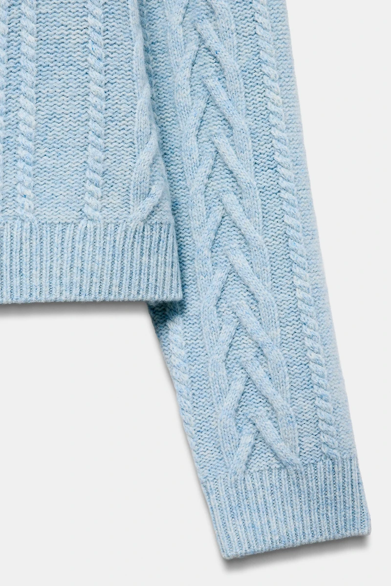 80% WOOL CABLE-KNIT JUMPER SKI COLLECTION