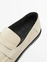 Mocassins croûte de cuir