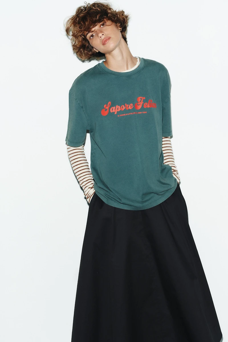 PLEATED MIDI SKIRT