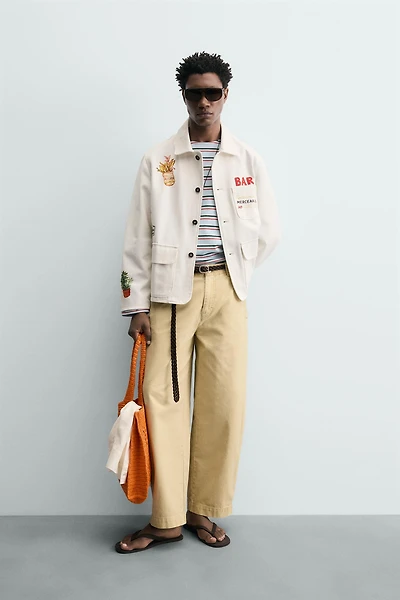 RELAXED FIT GRAPHIC PRINT OVERSHIRT
