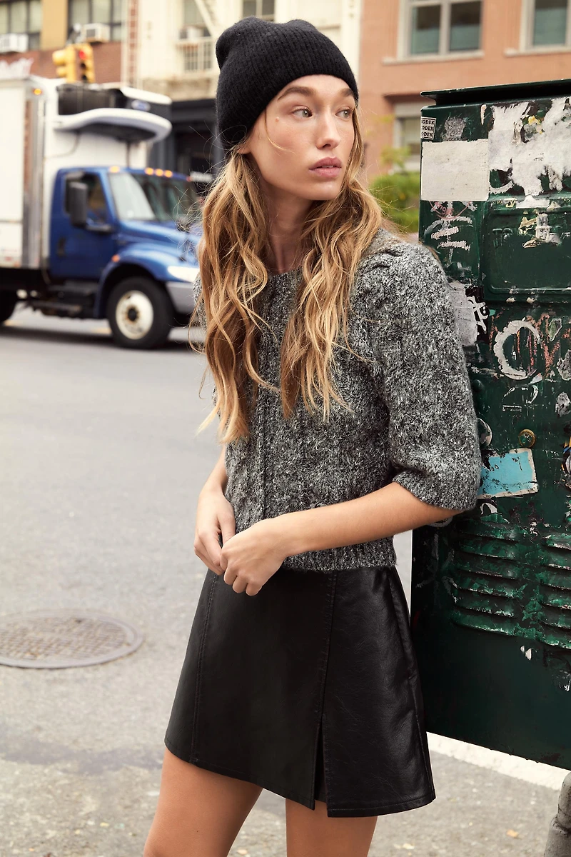 CARDIGAN WITH PUFF SLEEVES