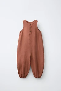 100% LINEN LONG JUMPSUIT