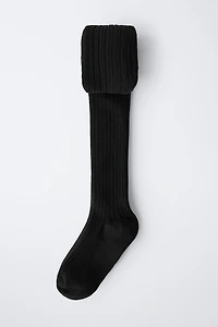 PLAIN RIBBED TIGHTS