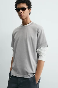 T-SHIRT COUPE BOXY LAVÉ