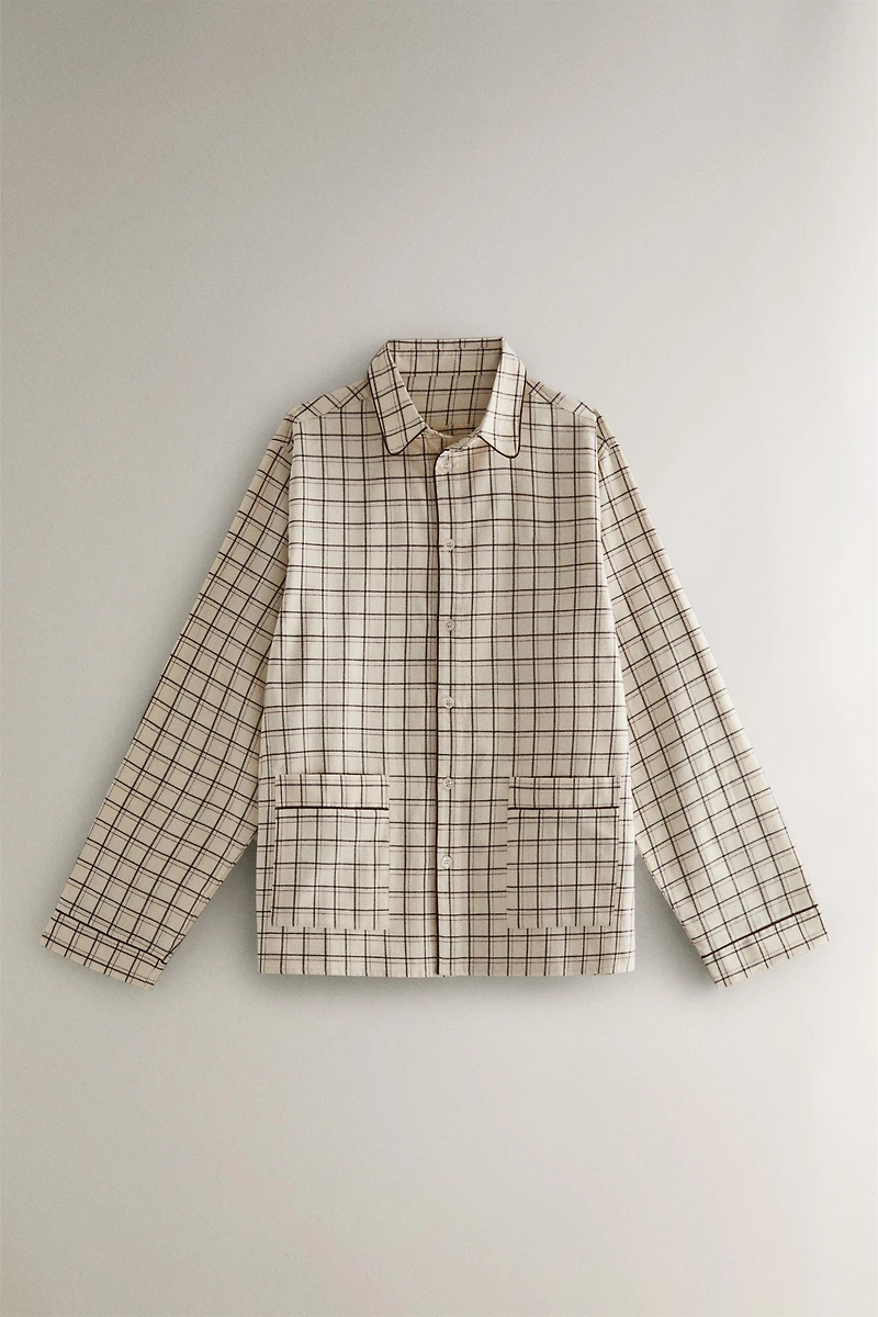 CHRISTMAS CHECK COTTON PAJAMA SET