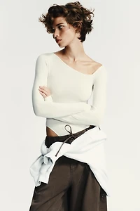 ASYMMETRIC LONG SLEEVE BODYSUIT