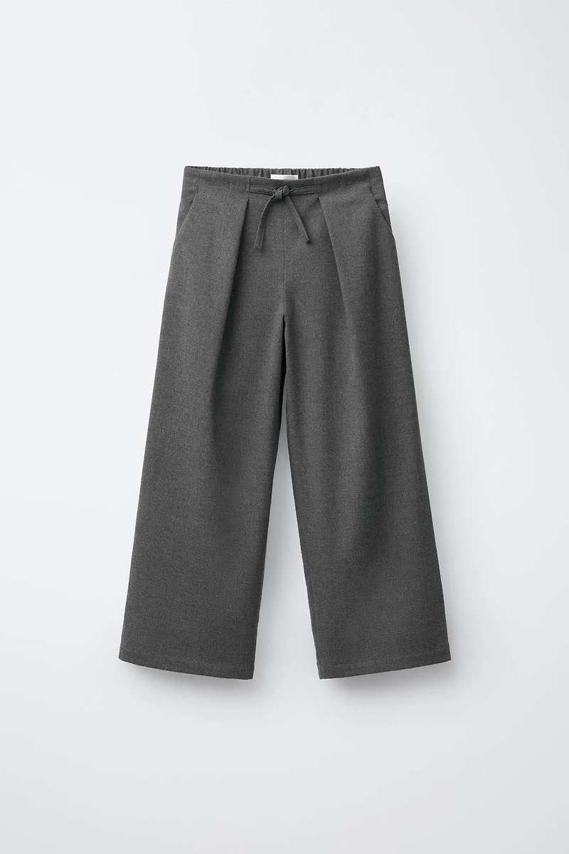 PLEATED SUIT PANTS