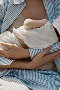 LINEN LACE SHIRT AND BLOOMERS SET