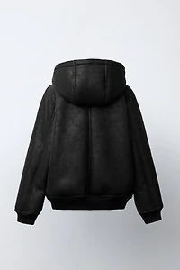 DOUBLE-FACED hoodie JACKET