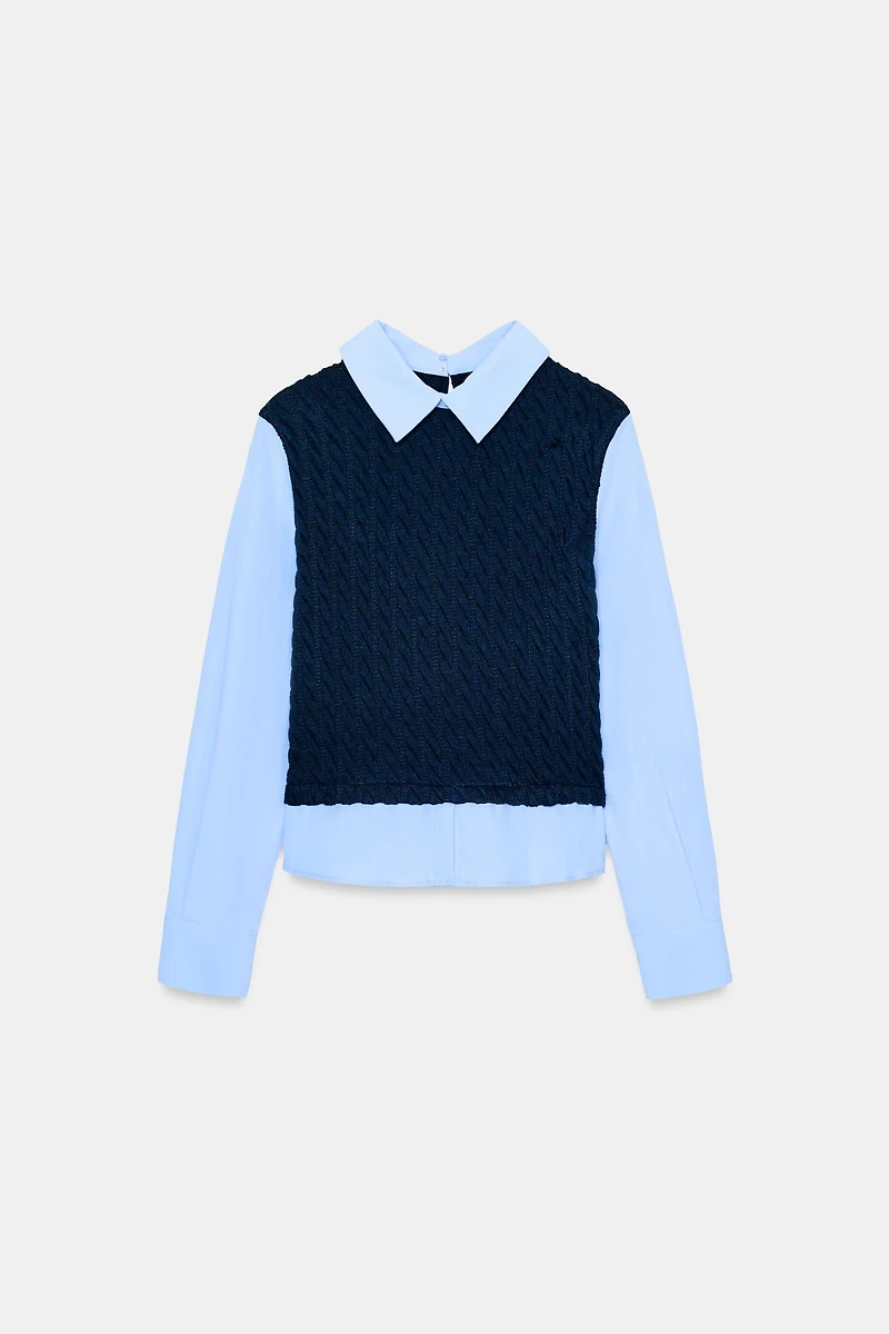 COMBINED POPLIN SHIRT