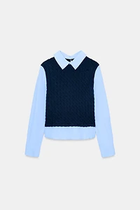 COMBINED POPLIN SHIRT