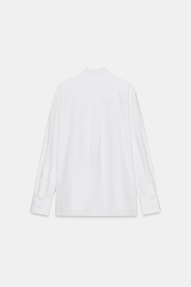 ZW COLLECTION BIB-FRONT POPLIN SHIRT