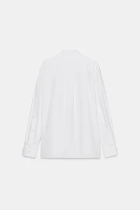 ZW COLLECTION BIB-FRONT POPLIN SHIRT