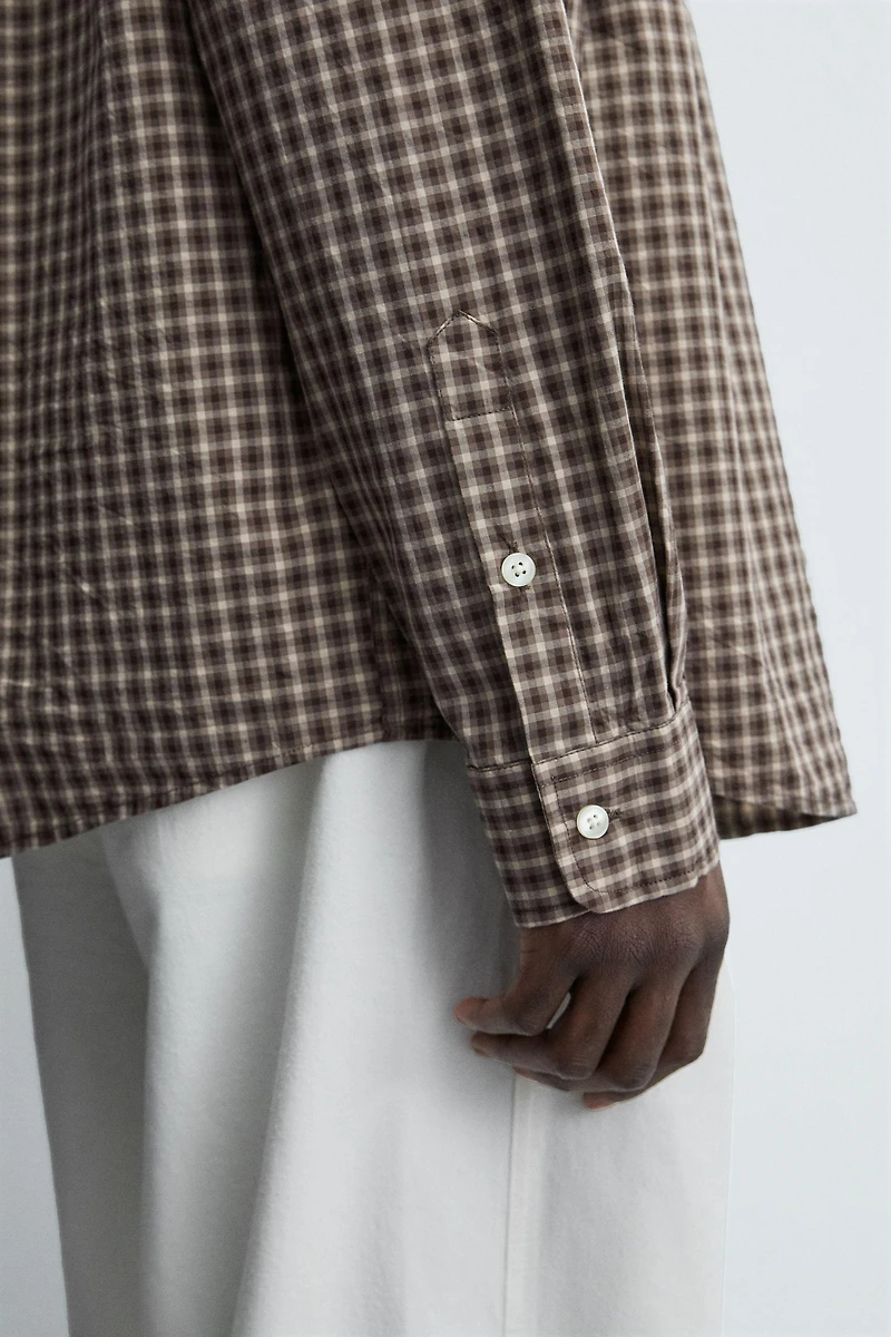 RELAXED FIT PLAID SHIRT