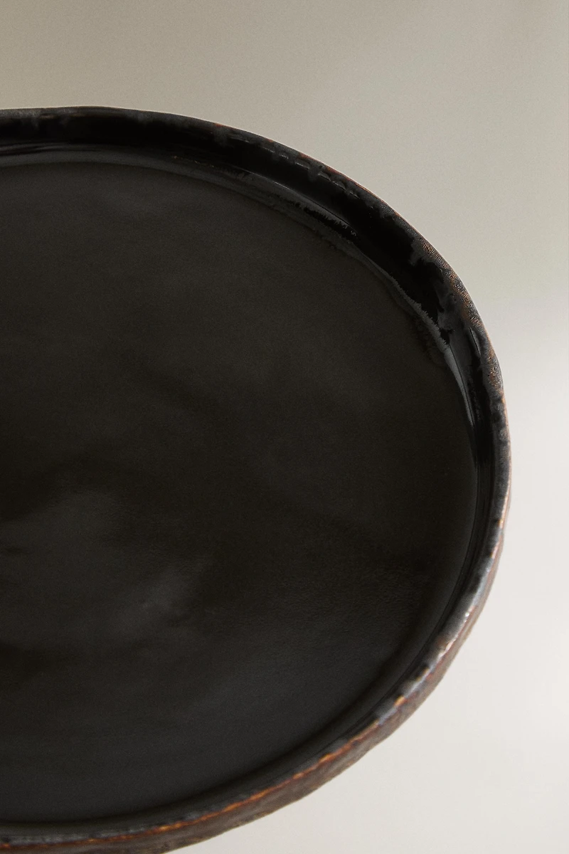 BLACK CERAMIC BATHROOM SOAP DISH