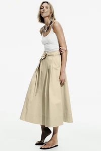 ZW COLLECTION BELTED MIDI SKIRT