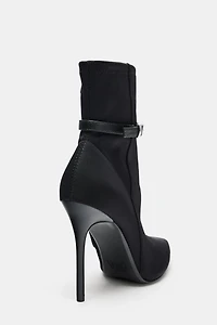 BUCKLE HEELED ANKLE BOOTS