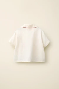 EMBROIDERED SHIRT CREATED BY CARAMEL LONDON X ZARA
