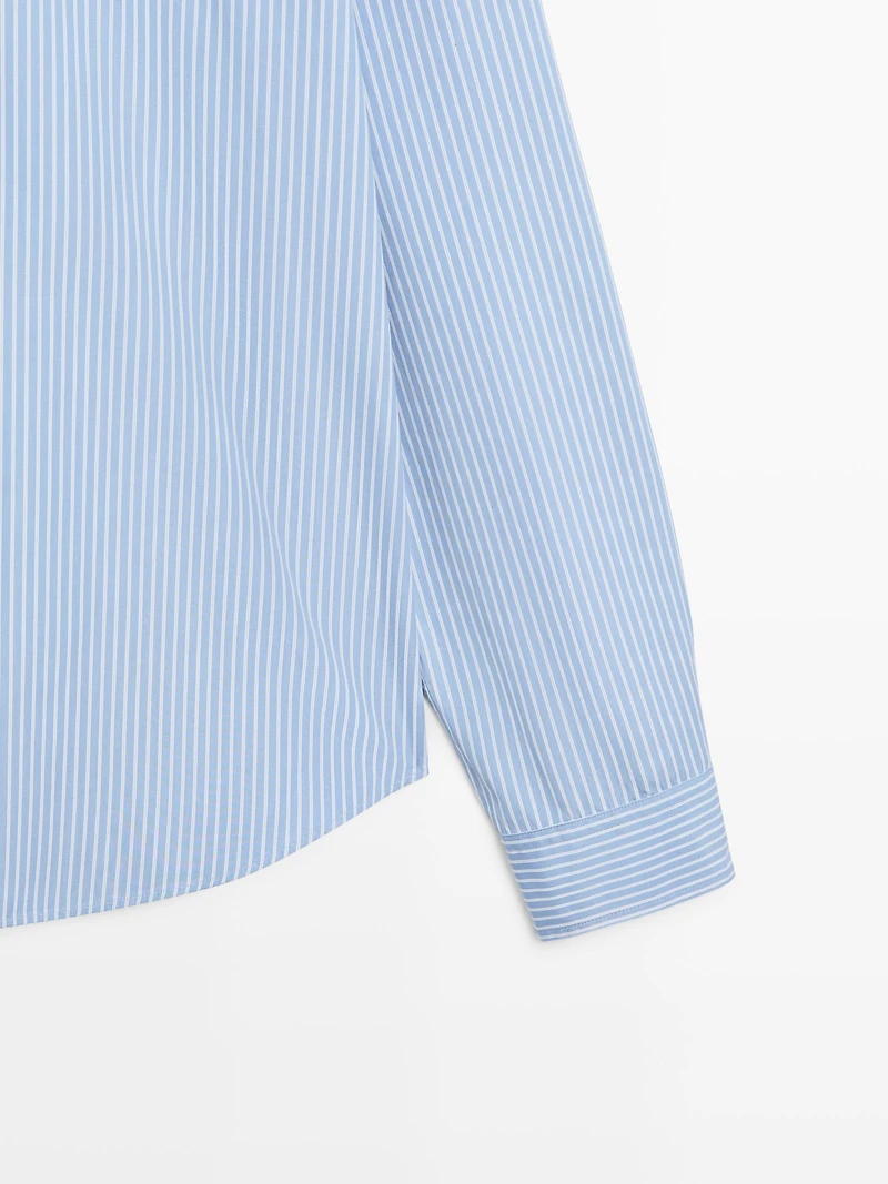 100% cotton poplin regular fit shirt