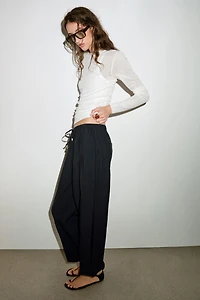 BARREL PANTS WITH ELASTIC WAIST