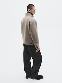Wool blend high neck jacket - LIMITED