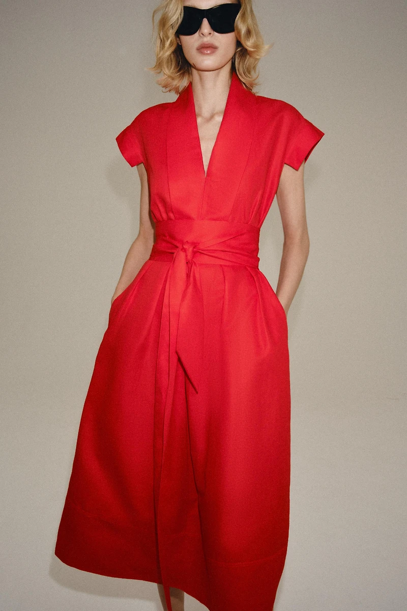 ZW COLLECTION MIDI LINEN DRESS