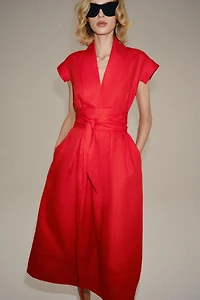 ZW COLLECTION MIDI LINEN DRESS