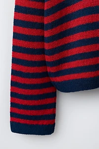 PULL EN MAILLE À RAYURES ÉTOILE