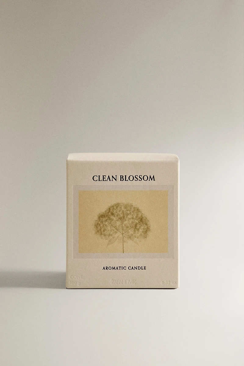 (180 G) CLEAN BLOSSOM SCENTED CANDLE