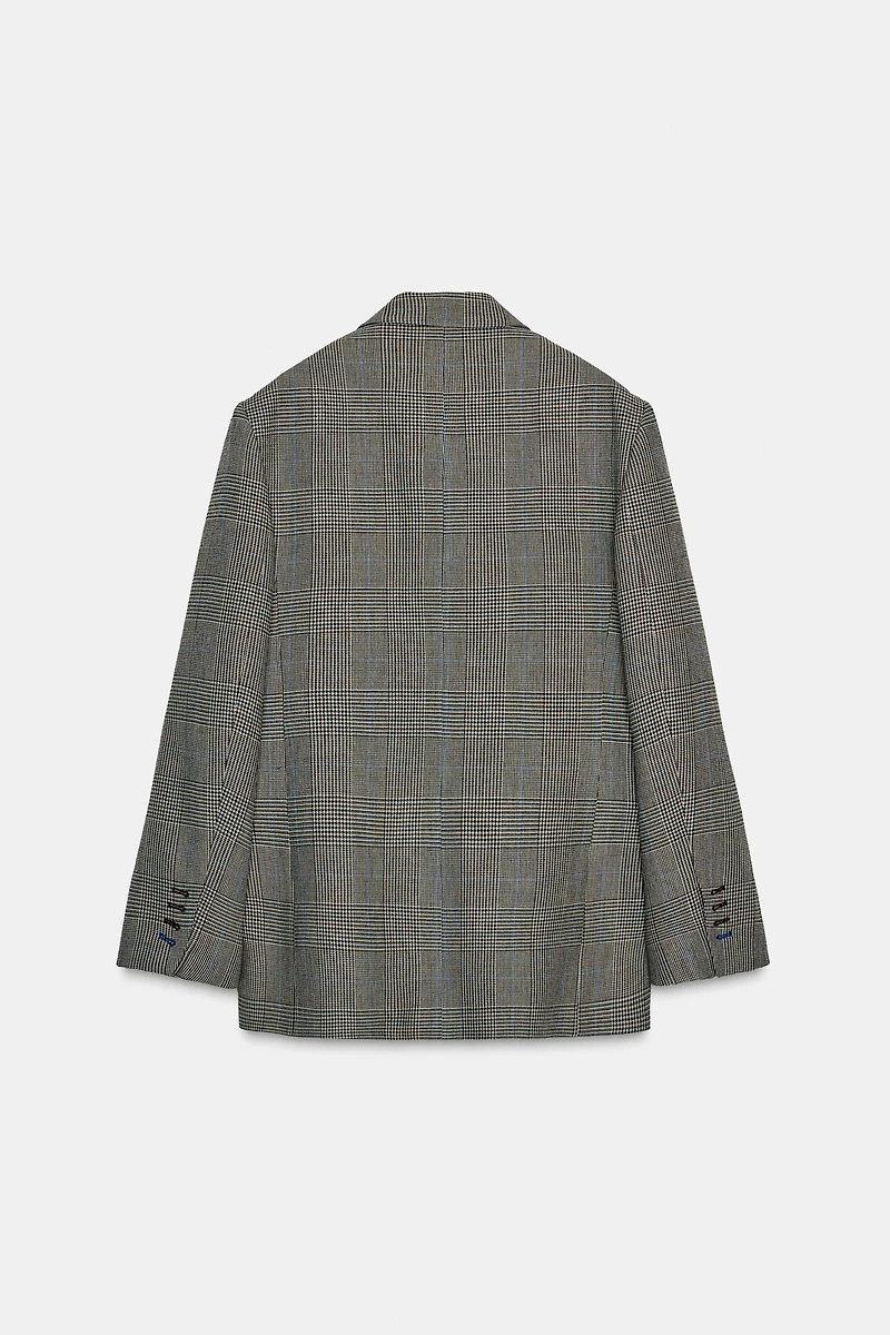 VESTE À CARREAUX AVEC DE LA LAINE ZW COLLECTION